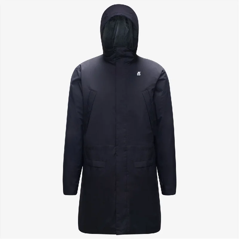 Remi Ripstop Marmotta - Men Waterproof Hooded Coat in Blue Depth