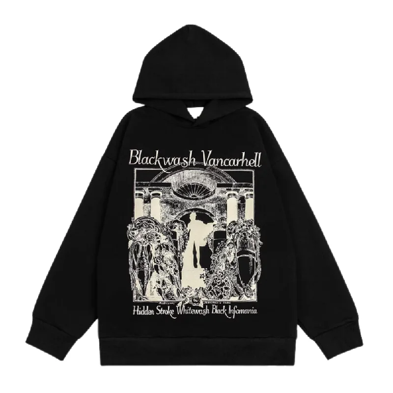 Retro European Architecture Print Hoodie