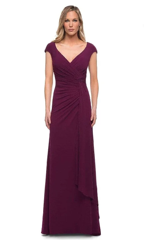 La Femme - 29814 Cap Sleeves Sheath Mother of the Groom Dress