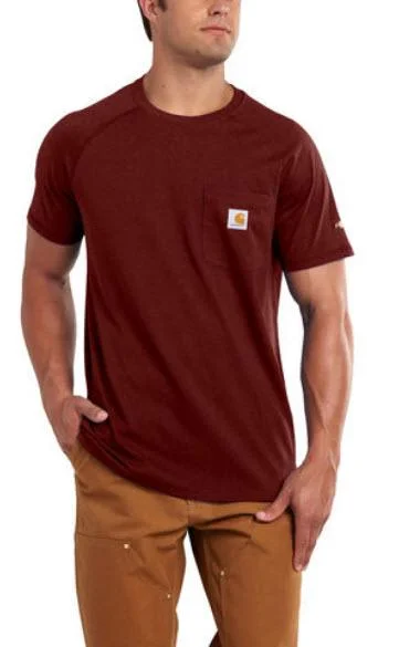 Delmont Force Cotton Short Sleeve T-Shirt - Red Brown Heather