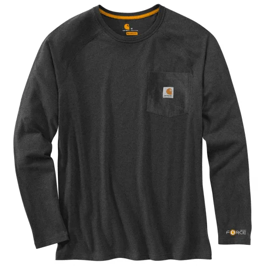 Force Delmont Long Sleeve T-Shirt - Carbon Heather